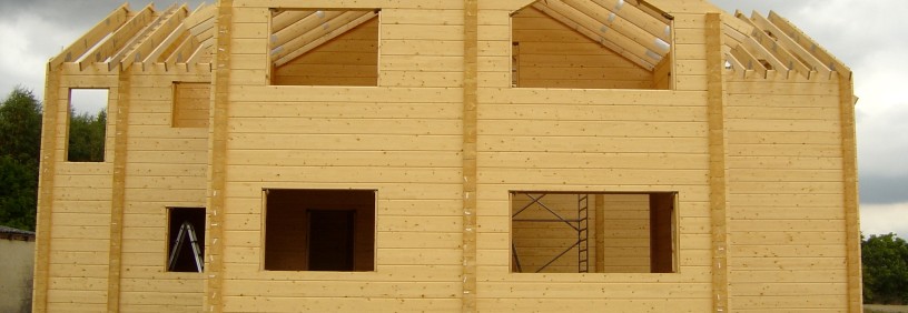 Construction of a house in a Norwegian style