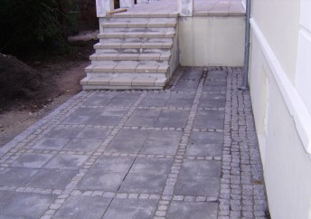 Installing paving stone